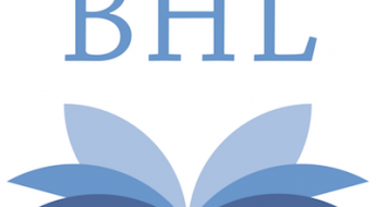 Portrait version of the Biodiversity Heritage Library logo.