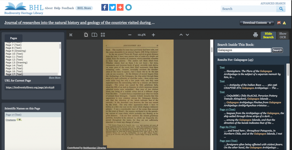 digital library display of a book