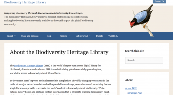 home page for new About BHL site