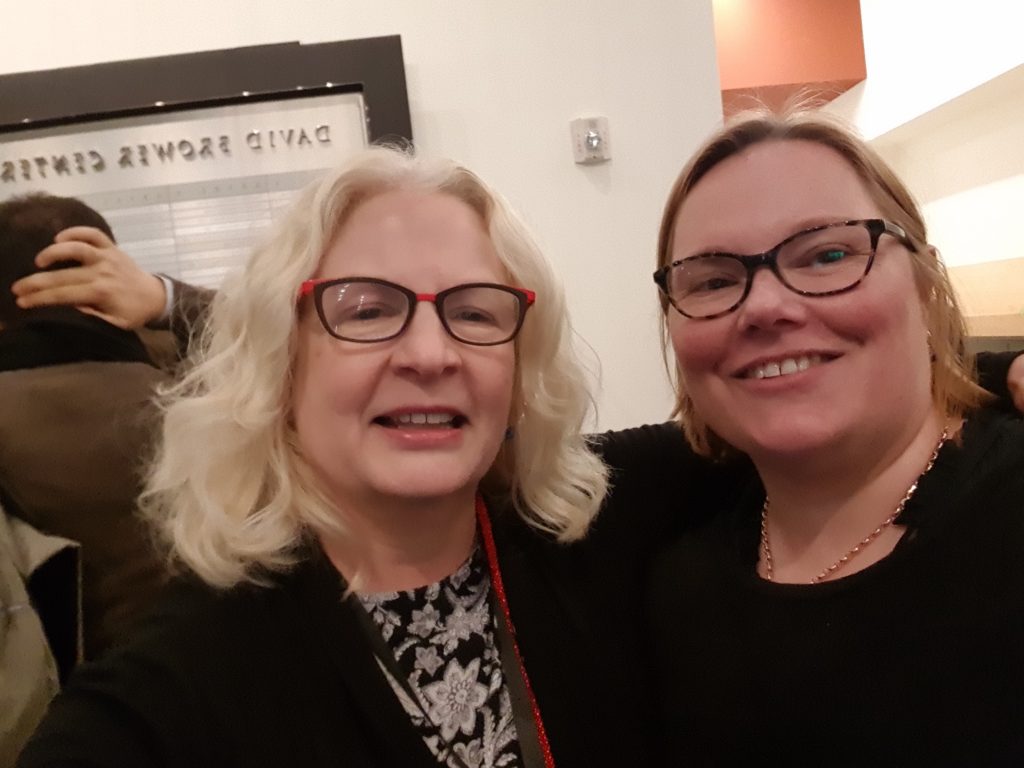 Diane Shaw (left) and Siobhan Leachman (right) at WikiCite 2018.
