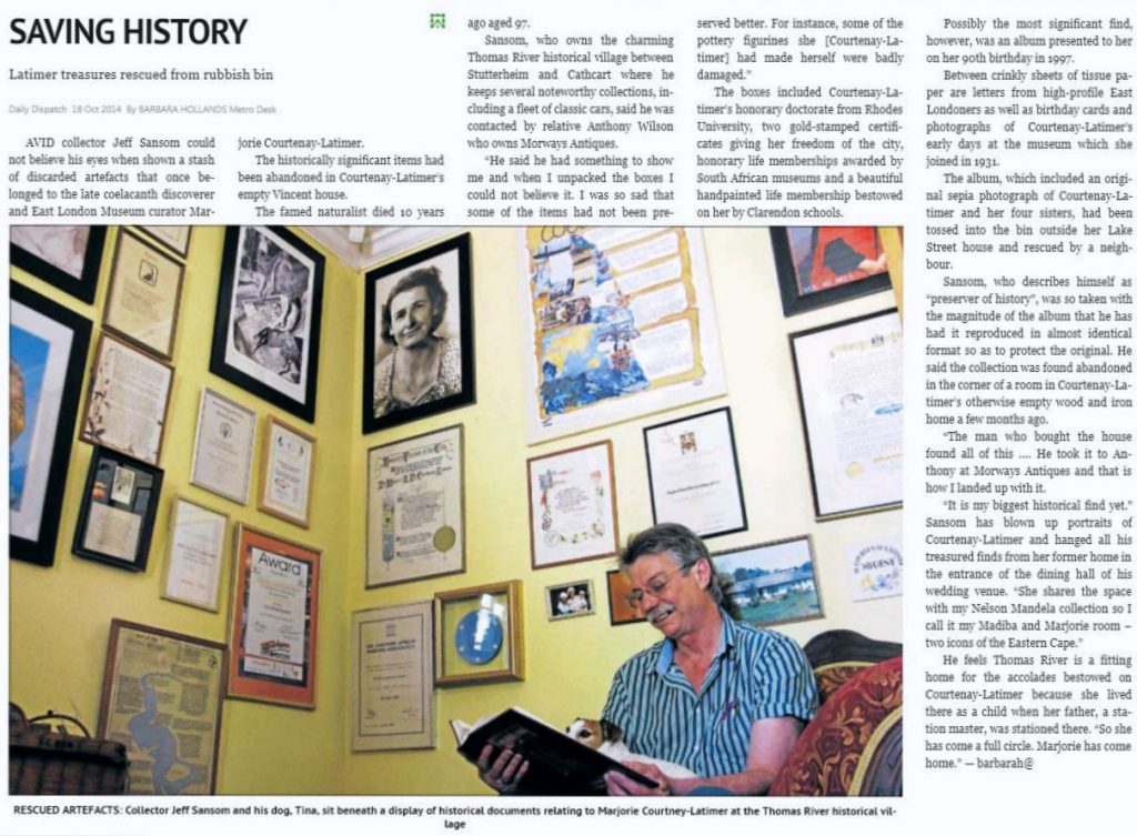Saving History (Daily Dispatch 18th Oct 2014)