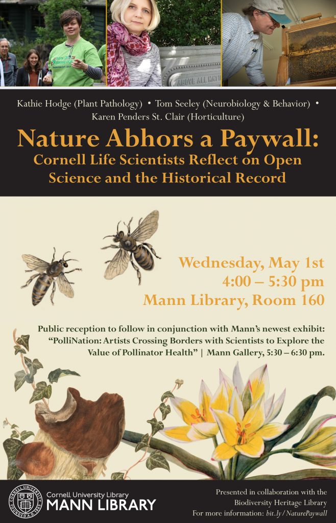 Flyer for the event "Nature Abhors a Paywall"