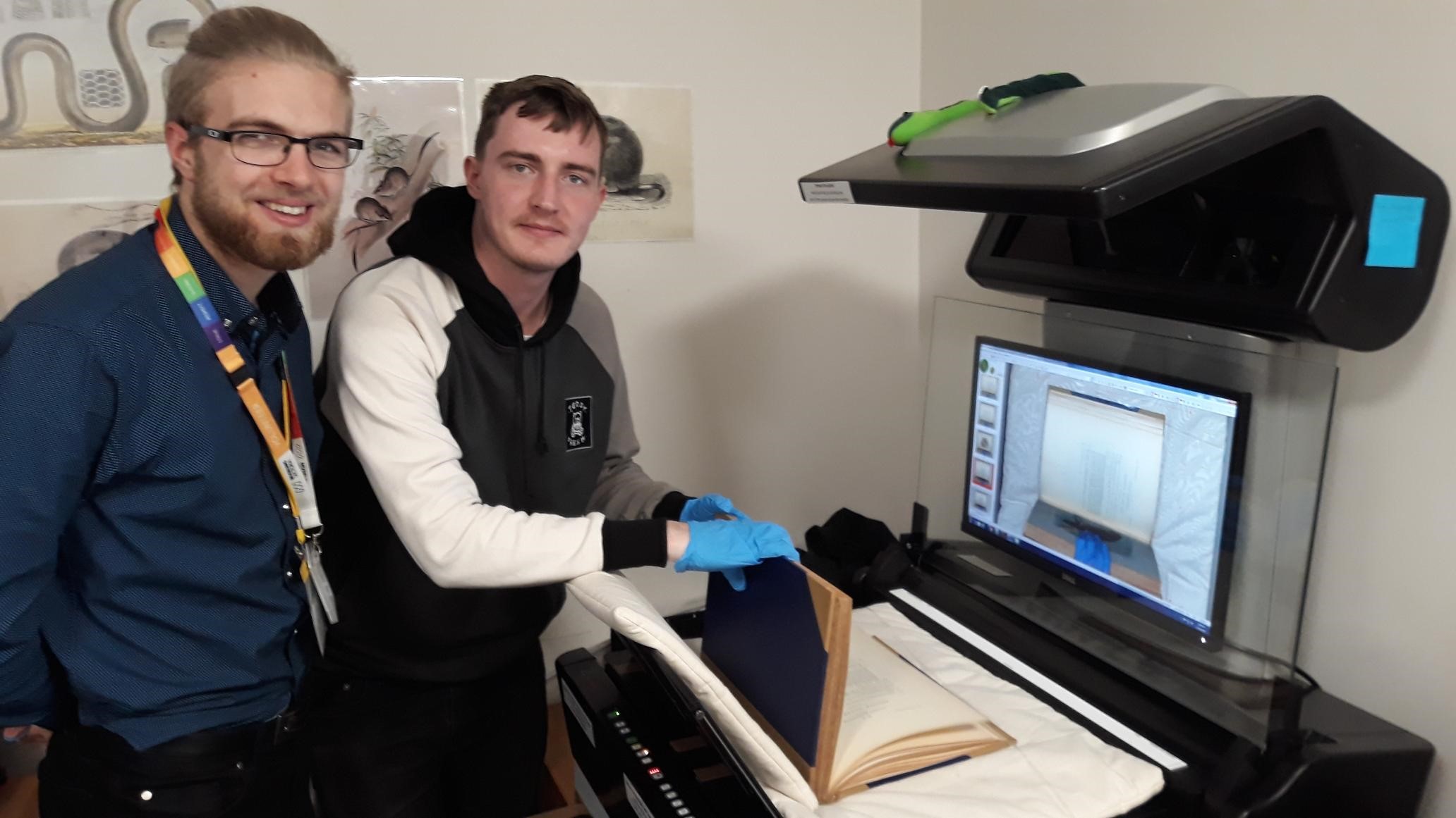 Brendan with Chris Healey, Technical Support Officer BHL.jpg