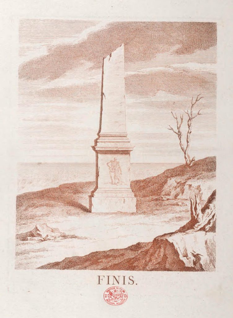 broken column with finis written below it