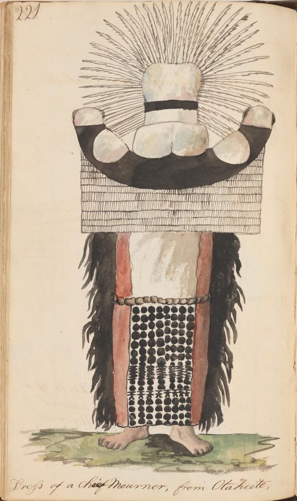 illustration of a mourning dress