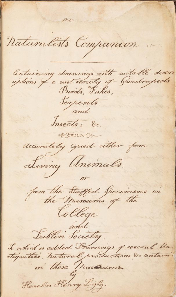 title page of The Naturalists Companion