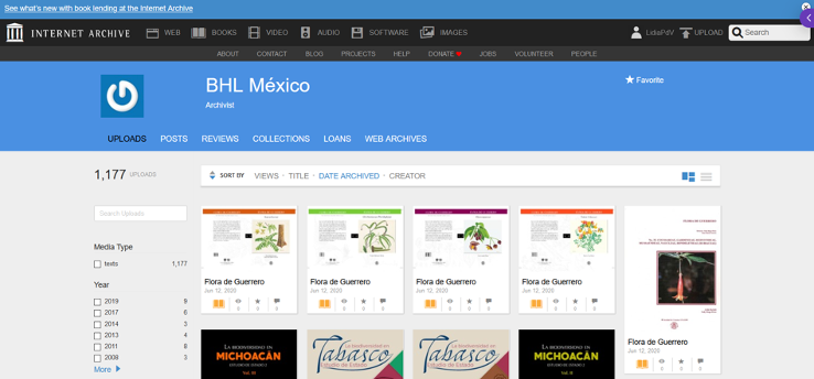 BHL México in the Internet Archive