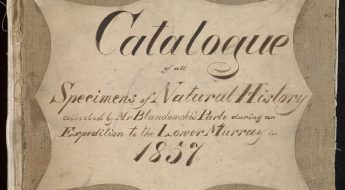 Front cover of 'Catalogue of all Specimens on Natural History collected by Mr Blandowski's Party during an Expedition to the Lower Murray in 1857' by Gerard Krefft