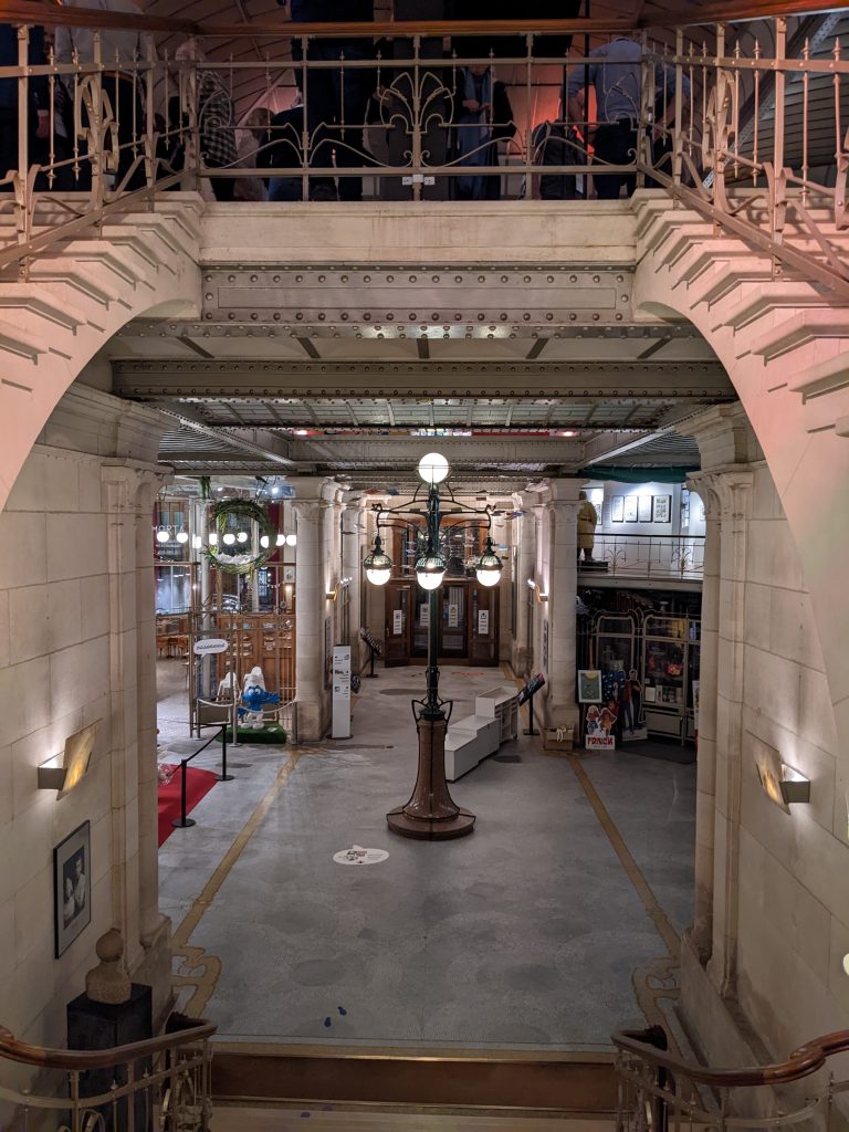 View of the grand stair case in the Comics Art Museum