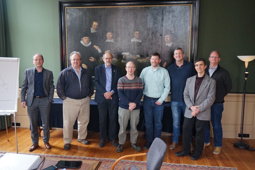 David Remsen stands with colleagues for a photo at the Catalogue of Life meeting in Leiden