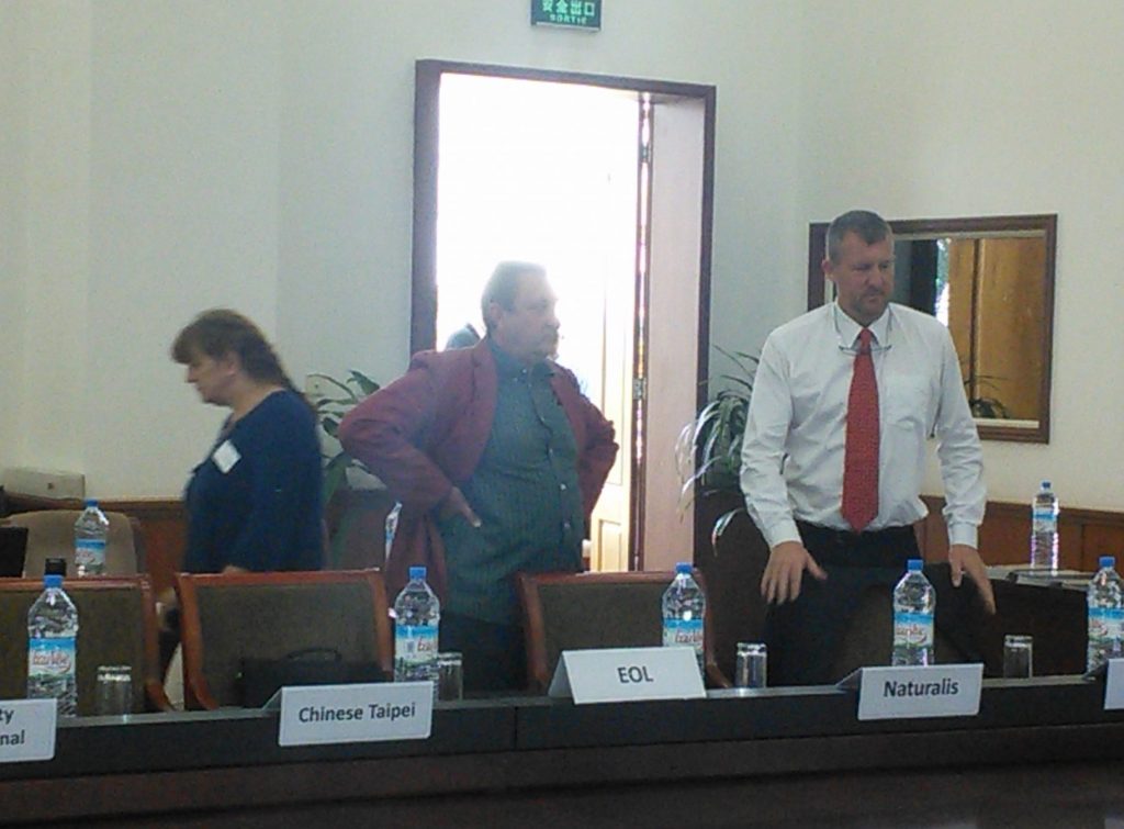 David Remsen takes his seat with other delegates at the 22nd GBIF governing board meeting