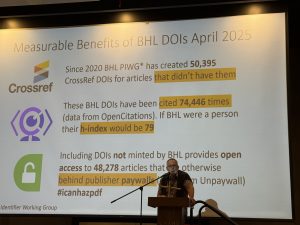 Image of a slide presented by Rod Page at Living Data 2025