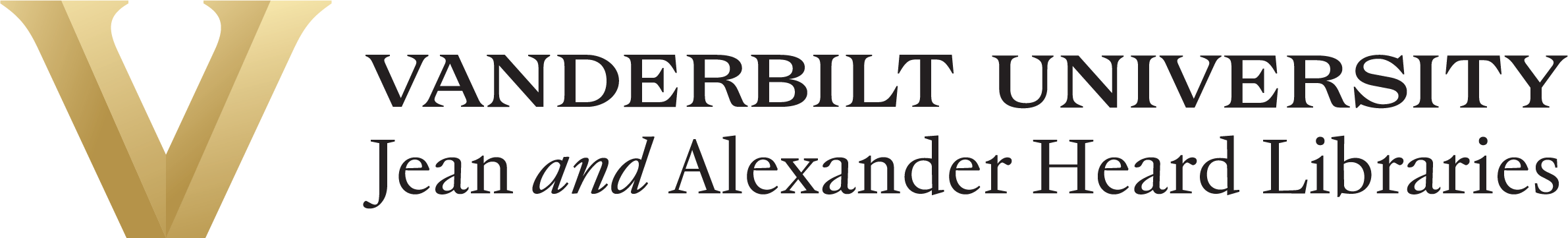 Vanderbilt University logo with Jean and Alexander Heard Libraries text